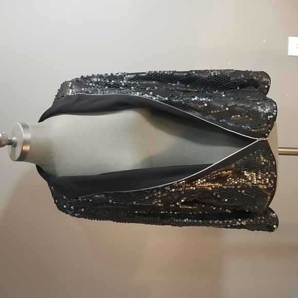 Frank Lyman size 14 womens black unique jacket.  Designer.  Made in Canada. - Picture 9 of 13